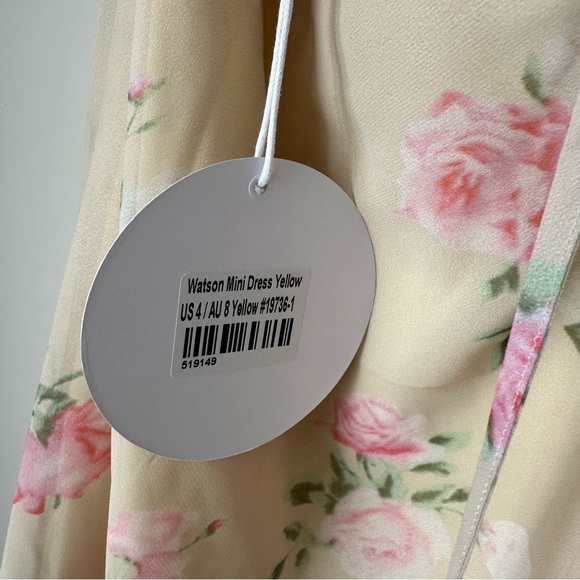 Brand New (NWT) Princess Polly Watson Mini Dress Yellow - Picture 7 of 9